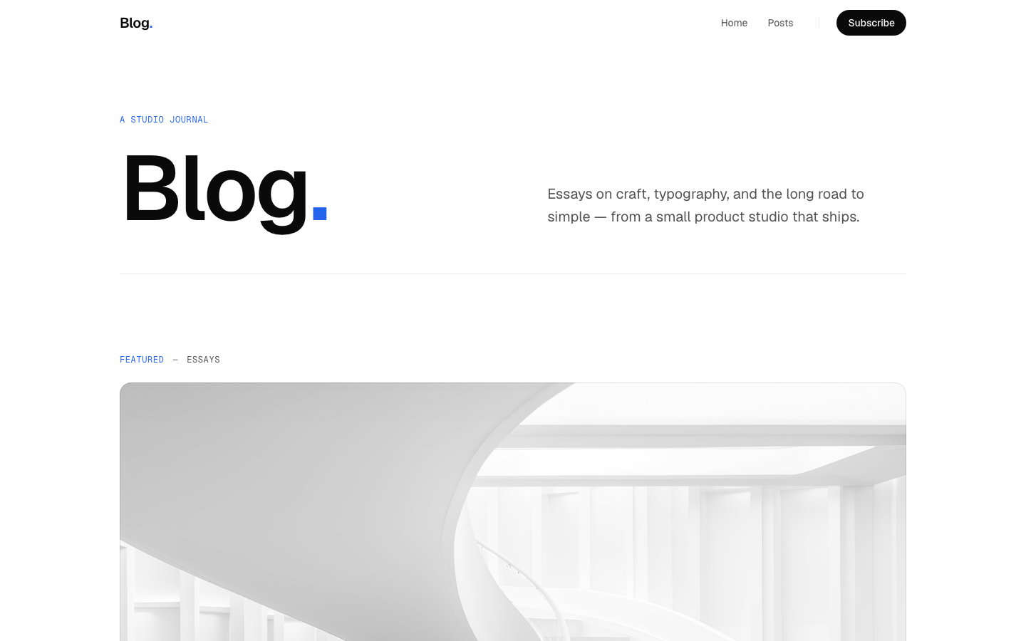 Blog template — live preview