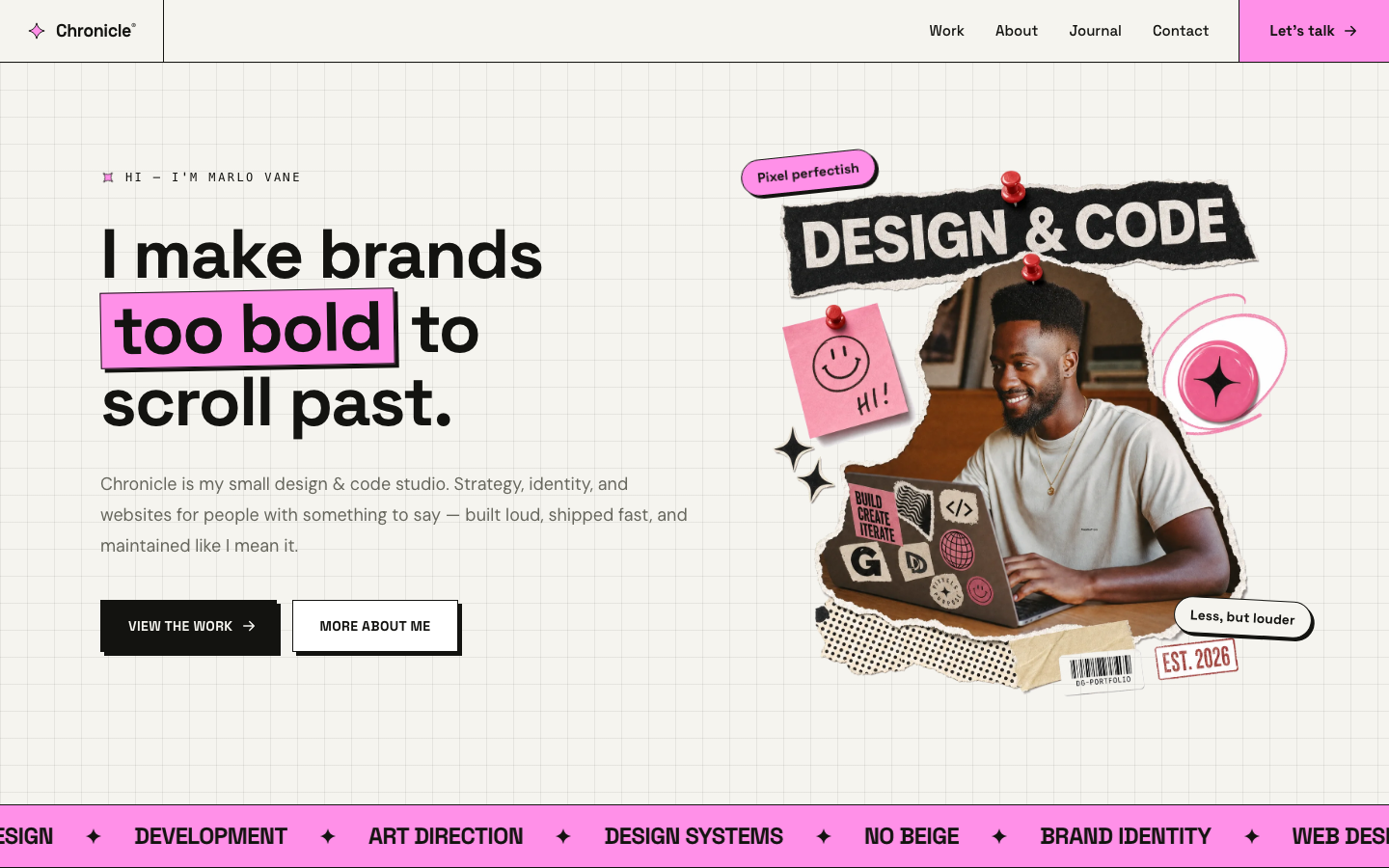 Chronicle template — live preview