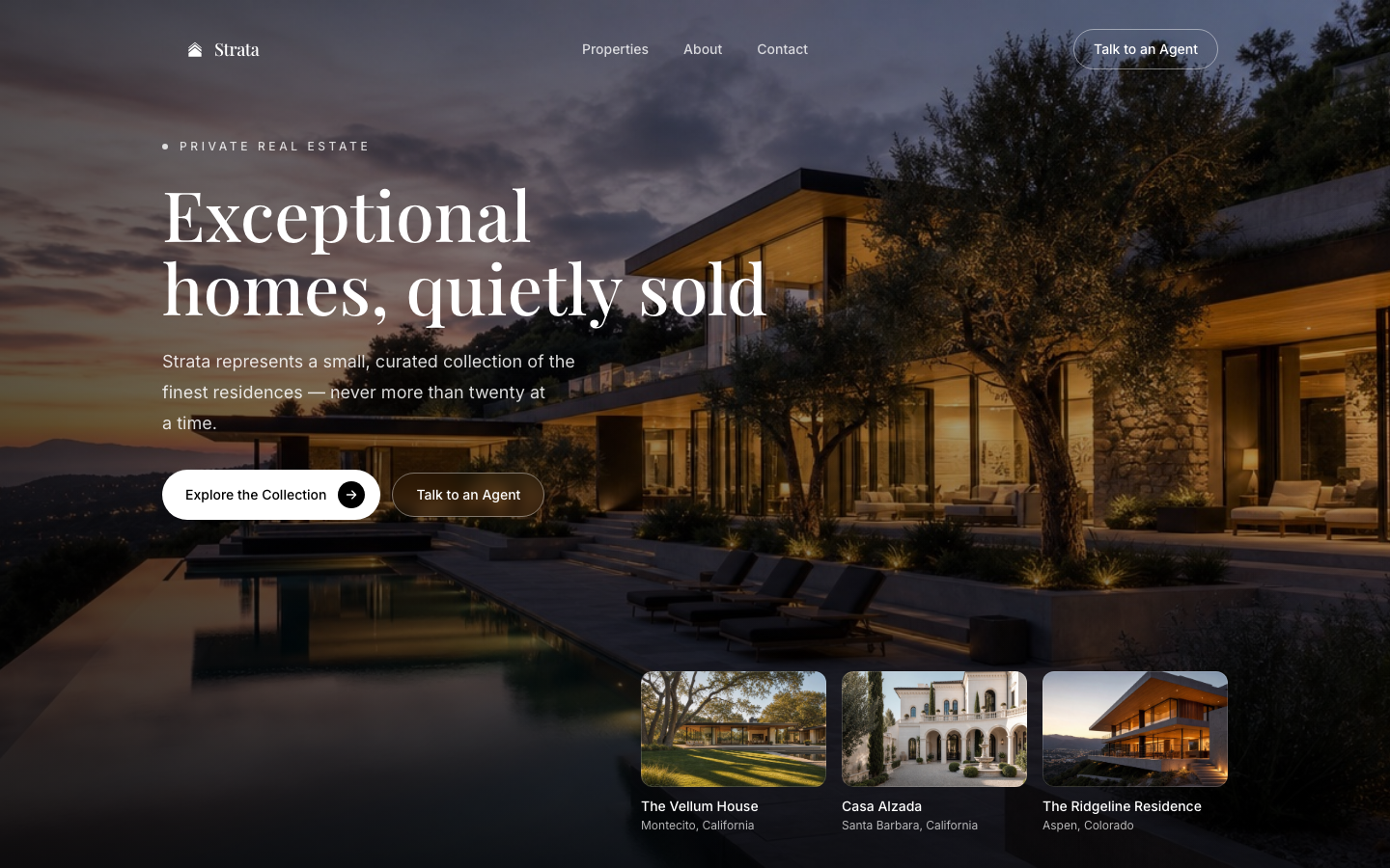 Strata template — live preview