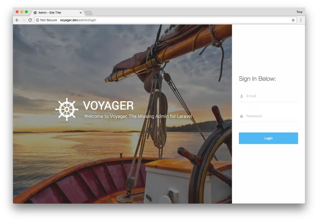 Voyager Admin Dashboard